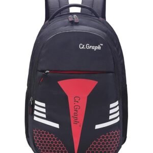 Graph design large school backpack with laptop compartment