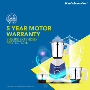 Kelvinator mixer grinder with 3 jars and compact modern design