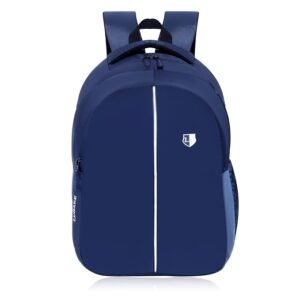 Black laptop backpack with USB charging port and padded compartments