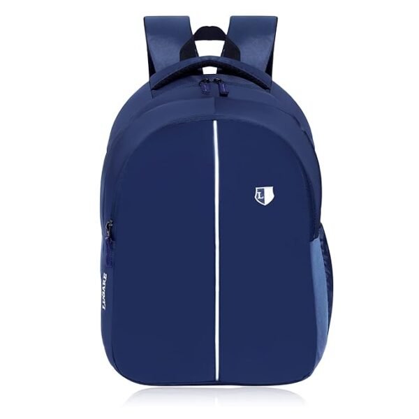 Black laptop backpack with USB charging port and padded compartments